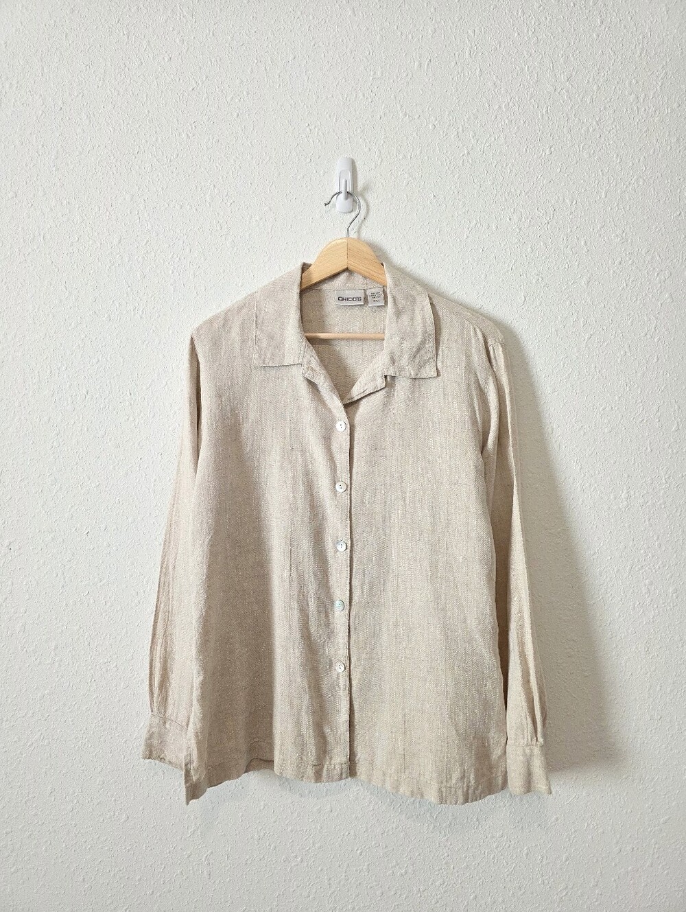 Vintage Chicos Linen Button Up Shirt M